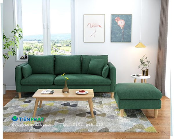 Người mệnh hoả hợp ghế sofa màu xanh rêu